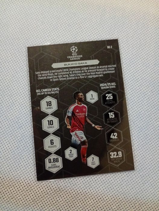 Carta Topps Black Edge Edition Saka