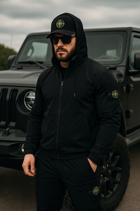 STONE ISLAND мужской спортивный костюм на флисе с флисом кофта штаны