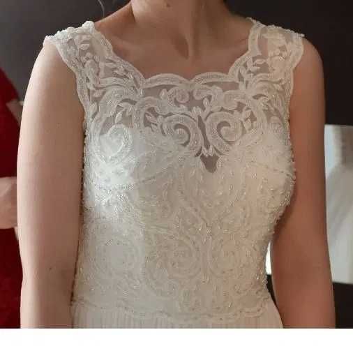 Piękna suknia ślubna + welon i bolerko GRATIS