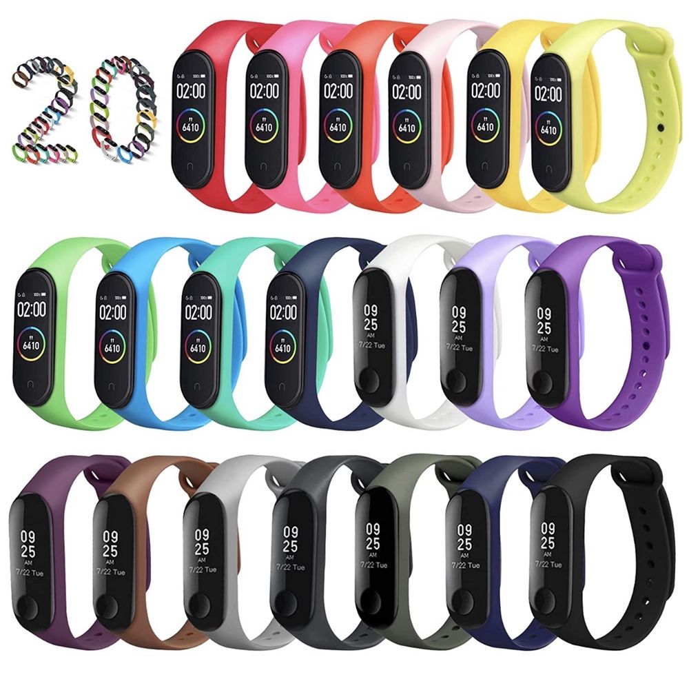 Braceletes Xiaomi Mi Band 3/4/5/6/7/8/9/10 (Várias Cores)