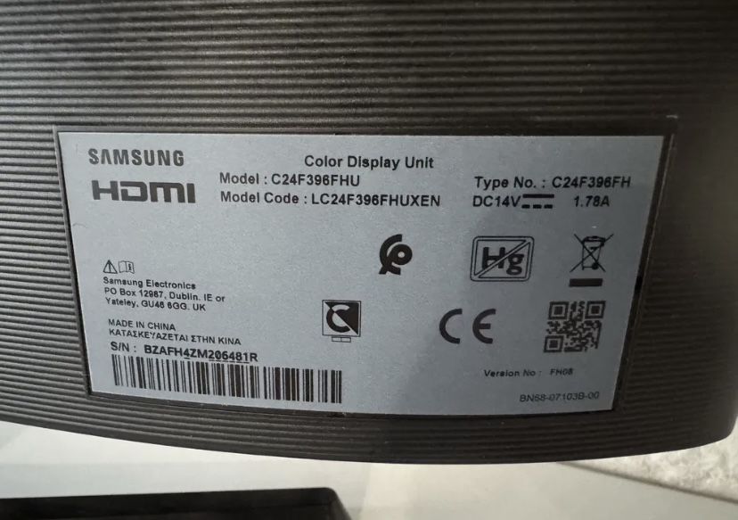 Samsung 24" C24F396FHU
