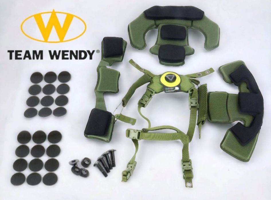 Комплект на військовий шолом! Підвісна система +подушки +рейки +шрауд