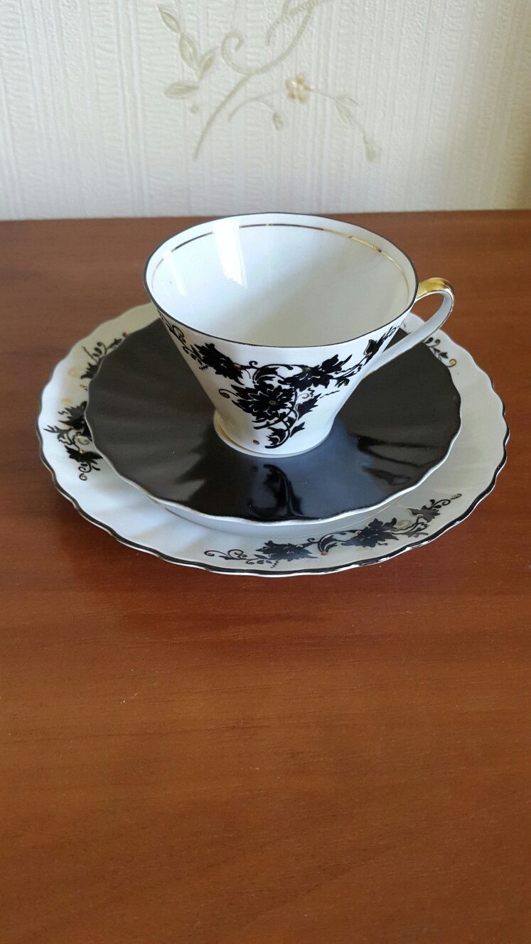 Фарфоровая кофейная чашка трио Рига СССР