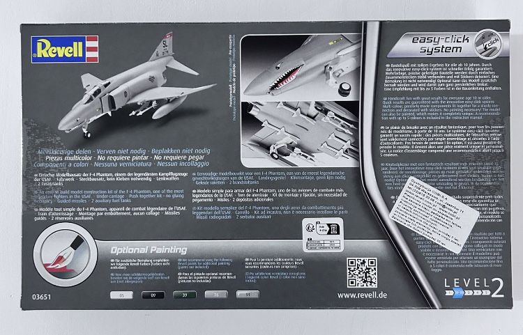 Samolot Phantom F-4 easy click system model Revell 03651