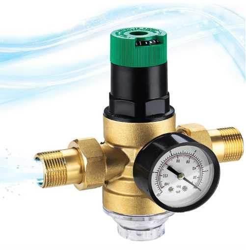 Reduktor ciśnienia wody z manometrem i filtrem siatkowym NOWY