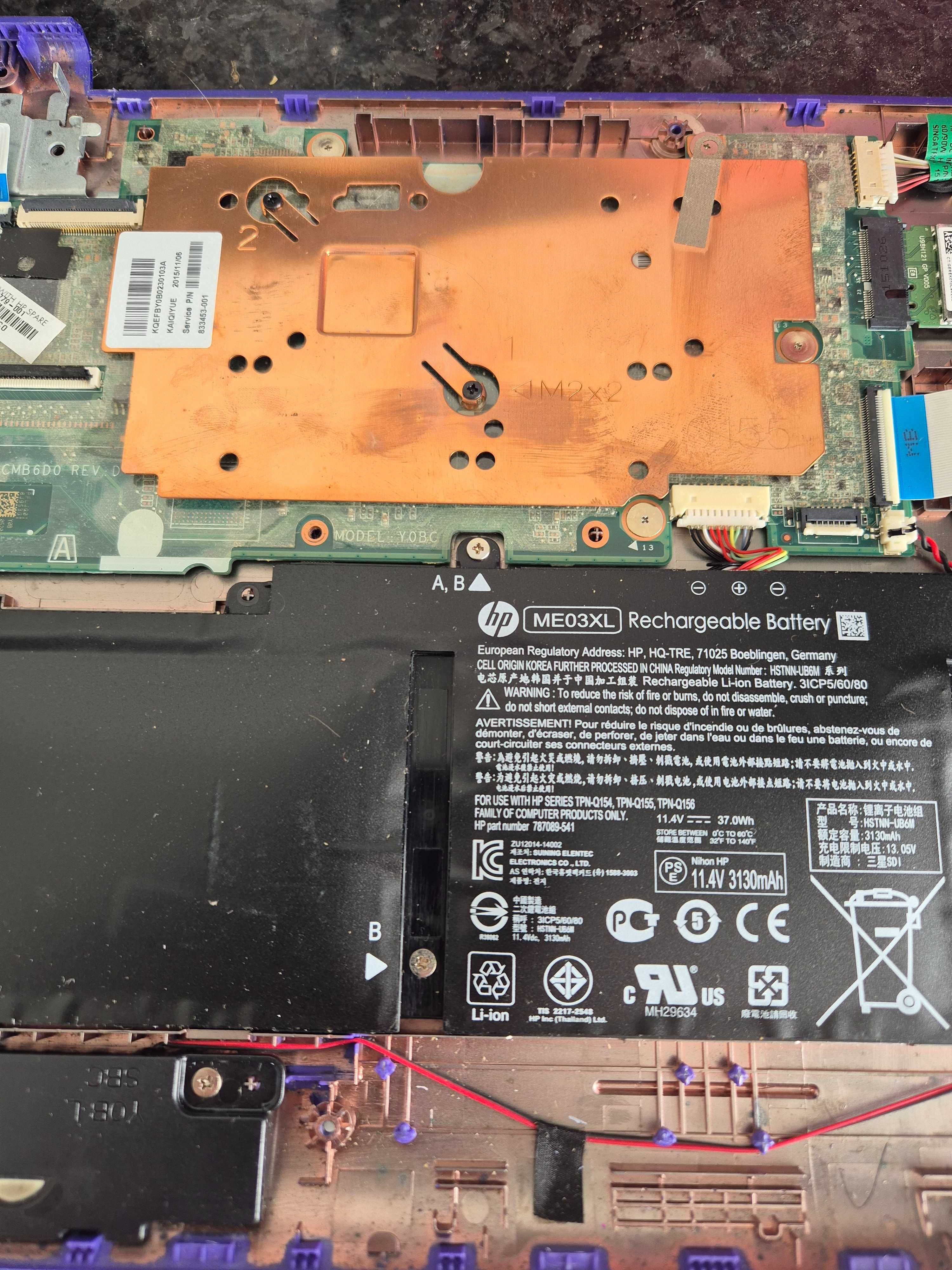 Motherboard HP 13-C103np stream processador N3050 testada sem anomalia