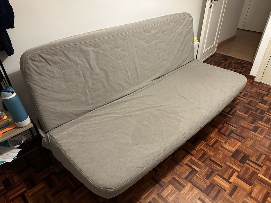 Sofá cama NYHAMN - capa cinza