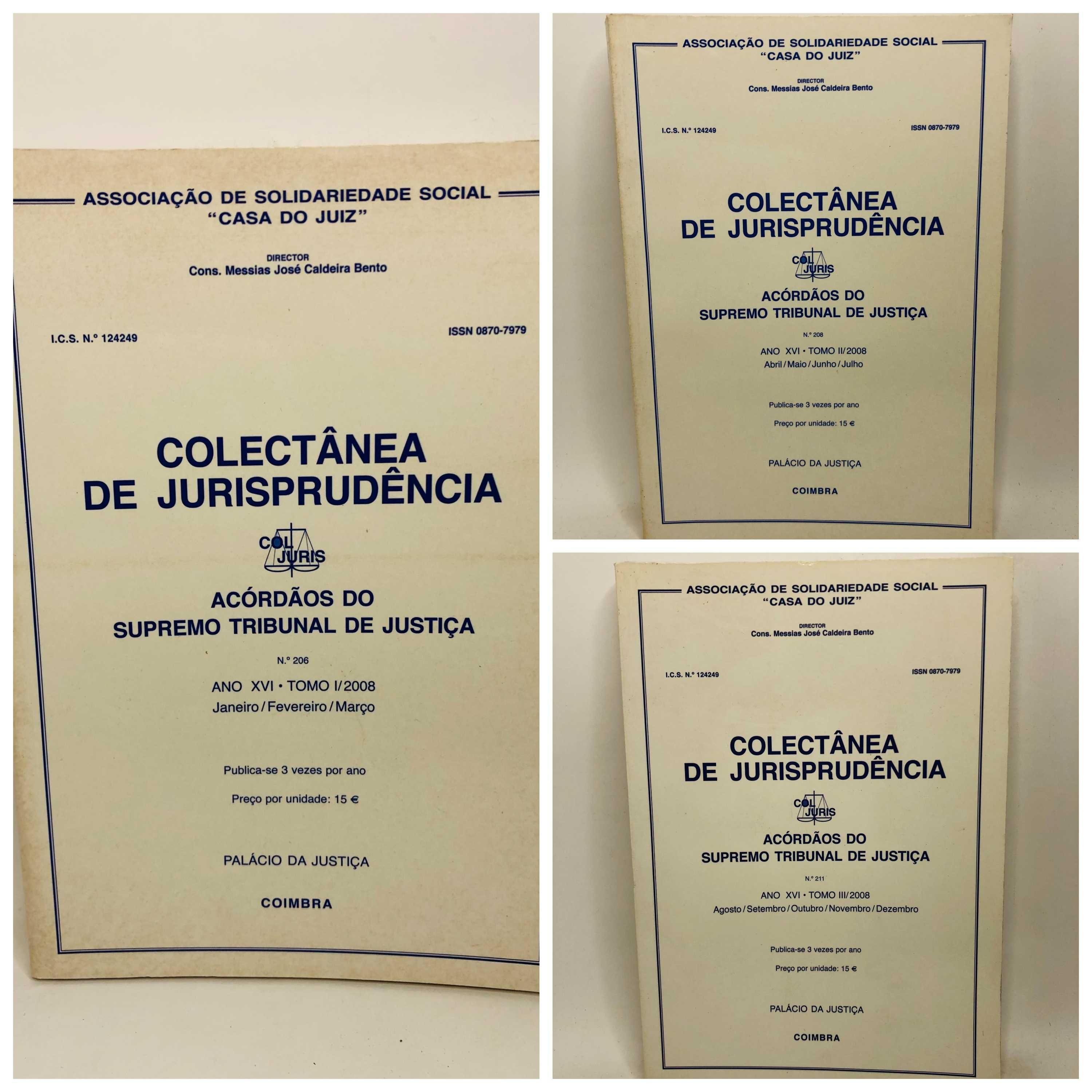 Acórdãos do Supremo Tribunal de Justiça Ano XVI 2008 Tomo I, II e III