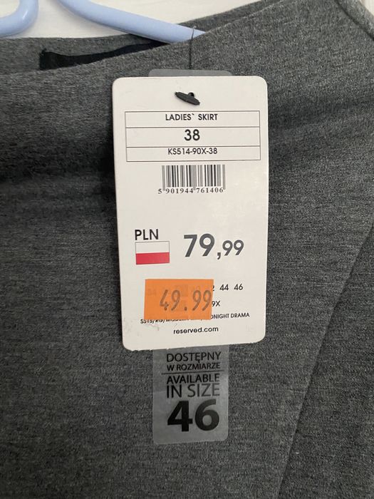 Olowkowa spodnica Reserved 38