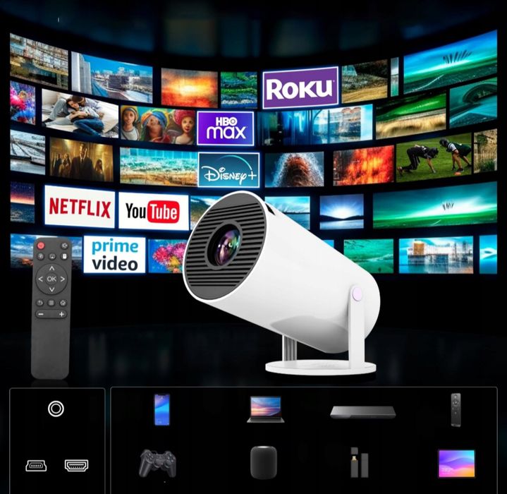 Projektor Przenośny LED Android Konsola 2w1