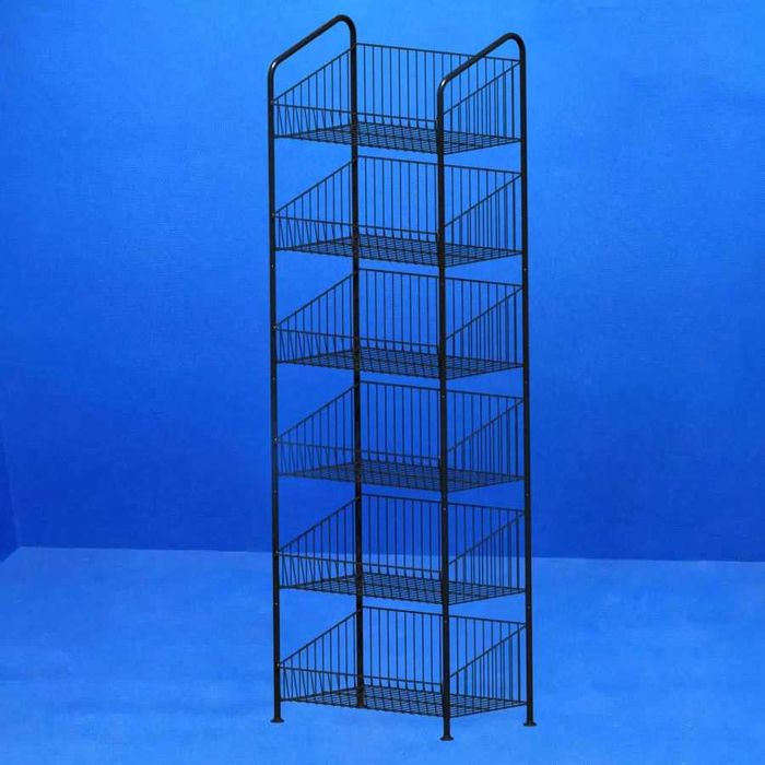 Торгові сітчасті стелажі 60 см і 90 см в білому і чорному кольорі