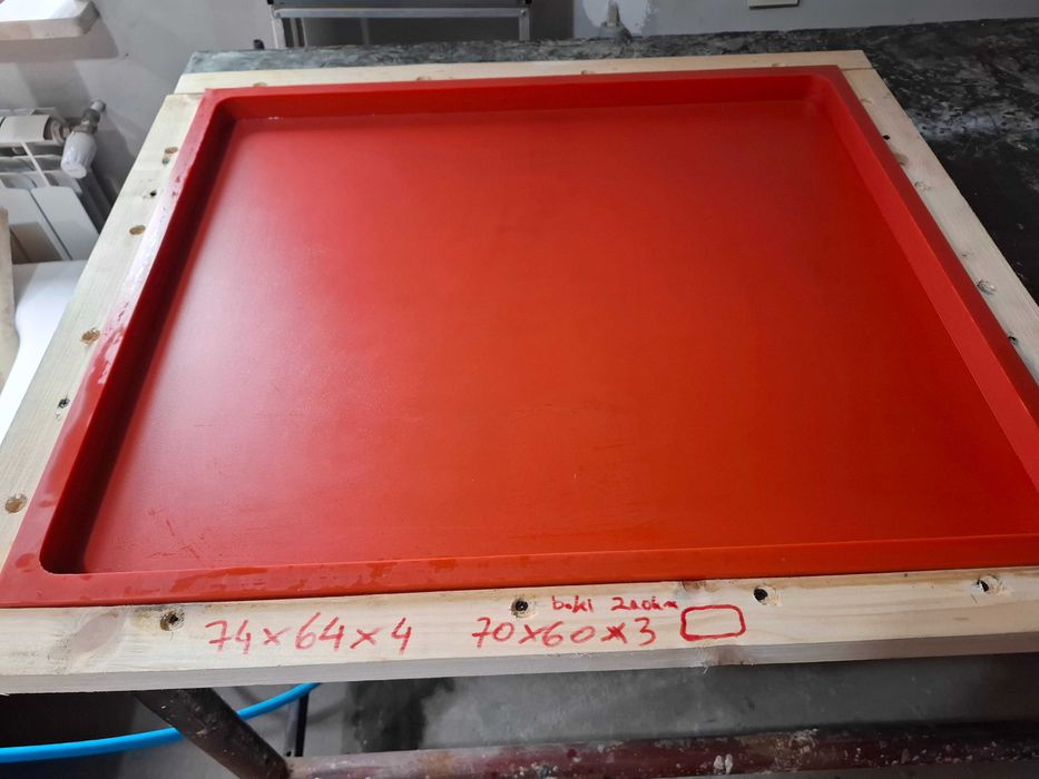 Forma 3x70x60cm na płytę, stół zaokrąglona z betonu architektonicznego