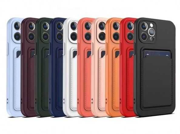 STOCK OFF - Capas em Silicone para iPhone com porta cartões