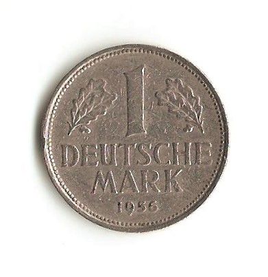 Две монеты Германии / ФРГ 1 марка 1956/83, VF-XF