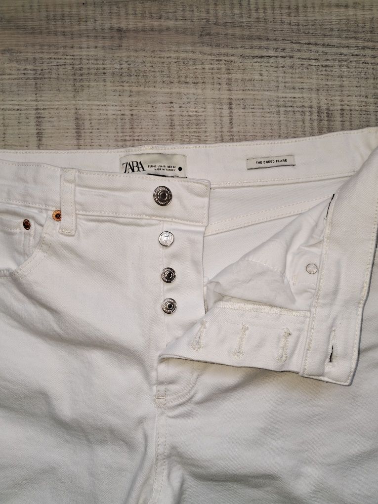 Укорочені прямі білі джинси Zara xl