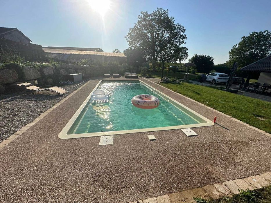 Basen ceramiczno-karbonowy 8,3x3,7x1,5m DOŻYWOTNIA GWARANCJ bez betonu