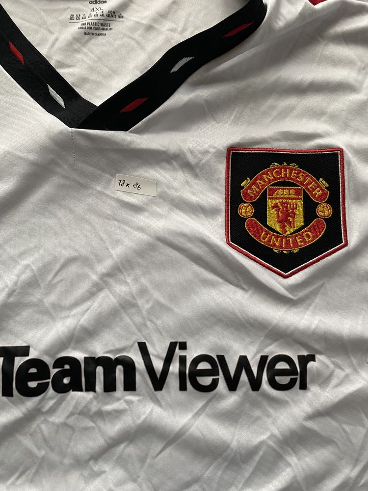 Manchester united 4xL , adidas ,team viewer, koszulka piłkarska