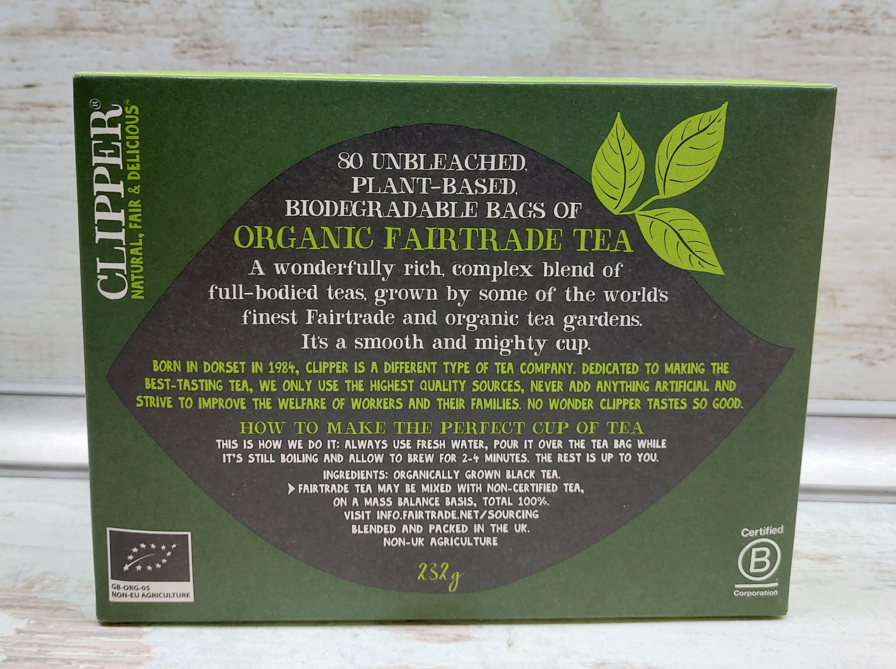 Англійський чай в пакетиках Clipper Organic