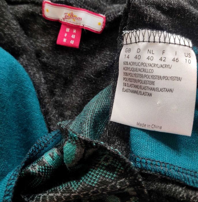 długi sweter tunika dzianina wzory r.L/XL