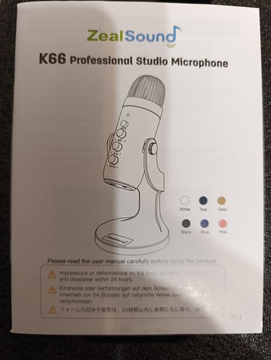 Студійний конденсаторний USB-мікрофон ZealSound(Haomuren) K66s  і K66n