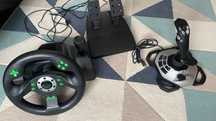 Kierownica Esperanza + Joystick Logitech Extreme 3D Pro