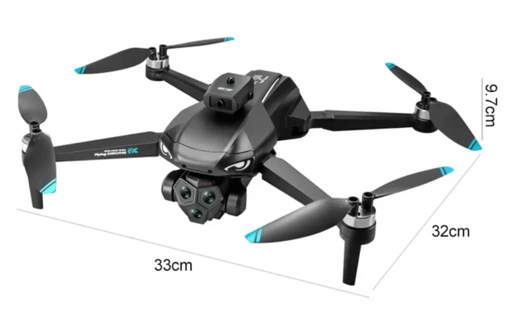 Квадрокоптер M33 дрон 6K PRO RC с широкоугольной тройной камерой