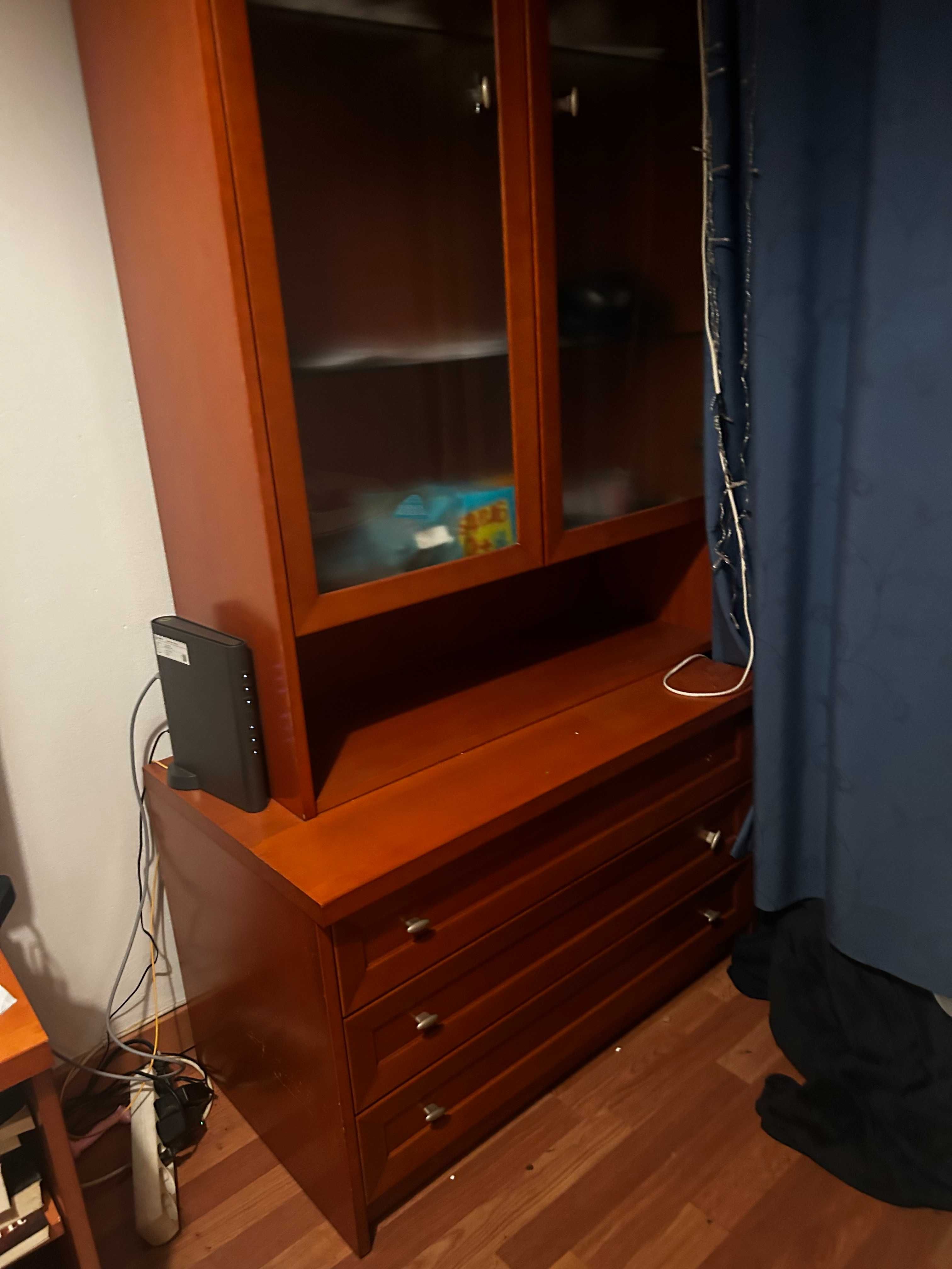 Conjunto de 3 móveis de sala em madeira – usados
