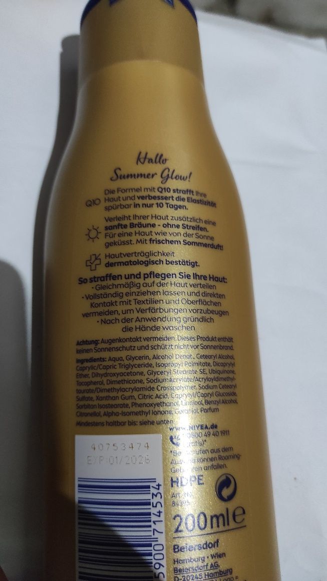 Nivea balsam opalizujący