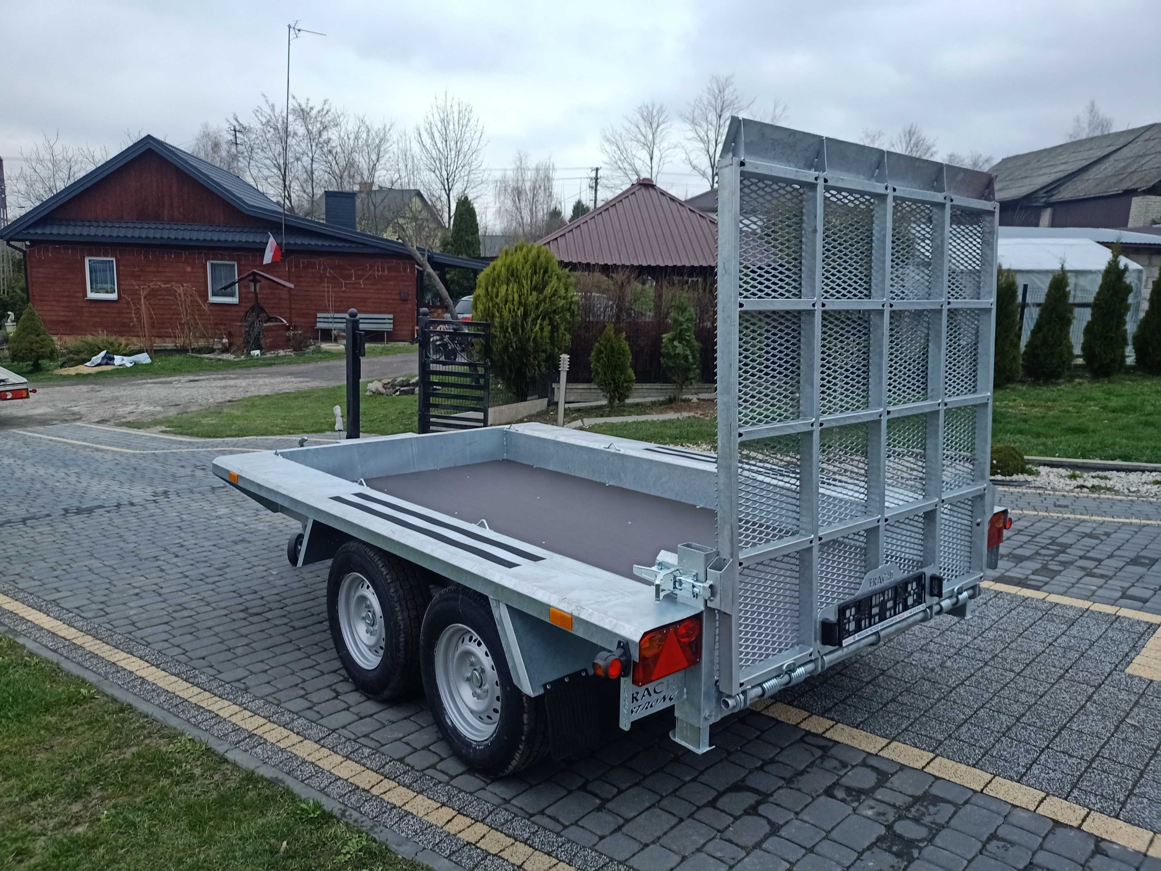Przyczepa do transportu minikoparki laweta 2700 kg 3,5 2-osiowa FRACHT