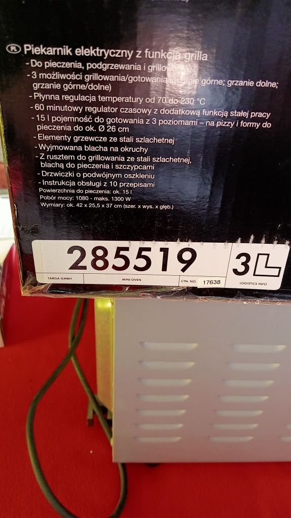 Piekarnik elektryczny z funkcją grilla