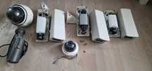 4x Axis, 1x Samsung, 1x hikvision Kamery monitoringu cctv