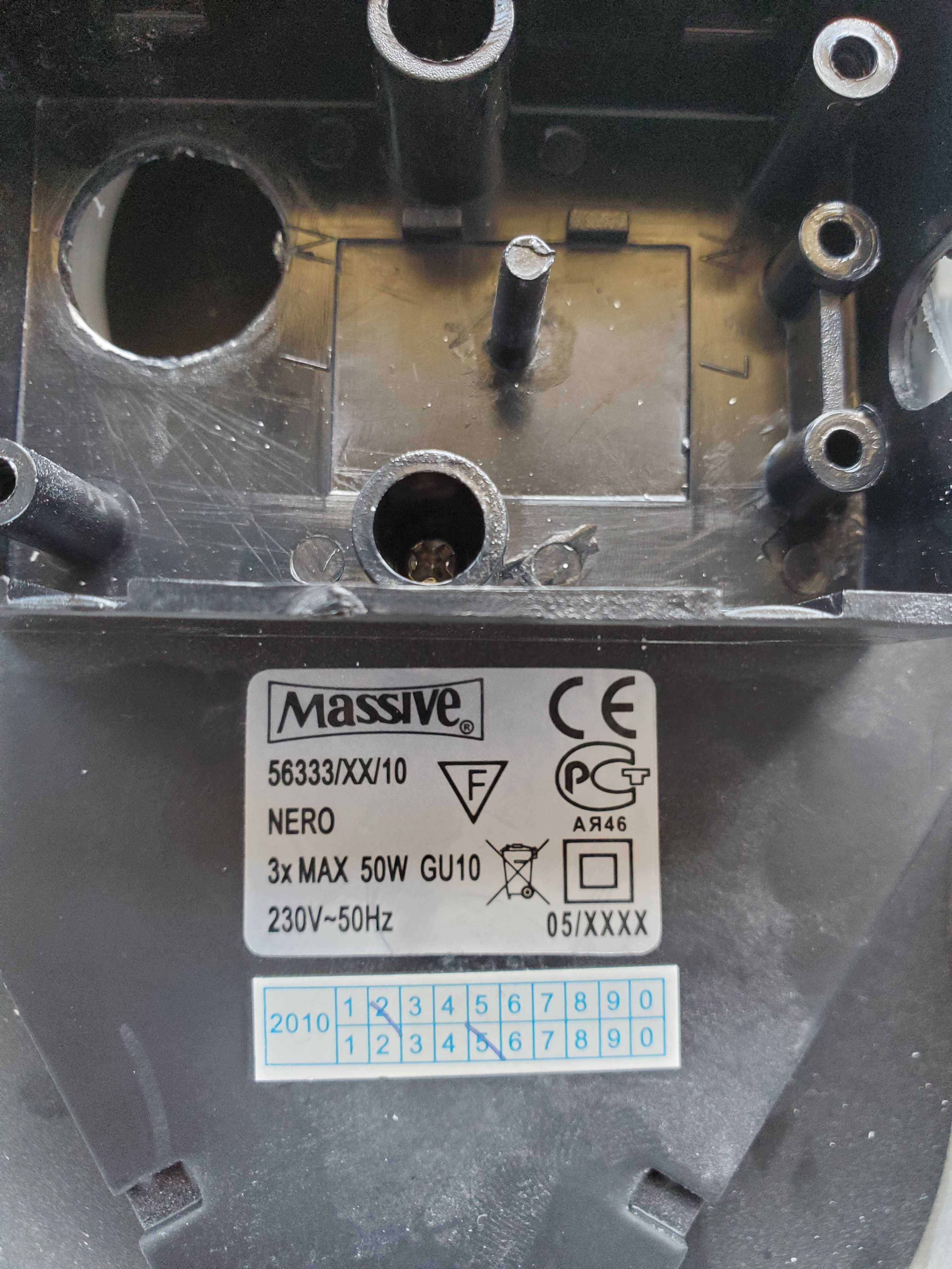 Lampa Sufitowa Massive Nero 3x GU10 230V