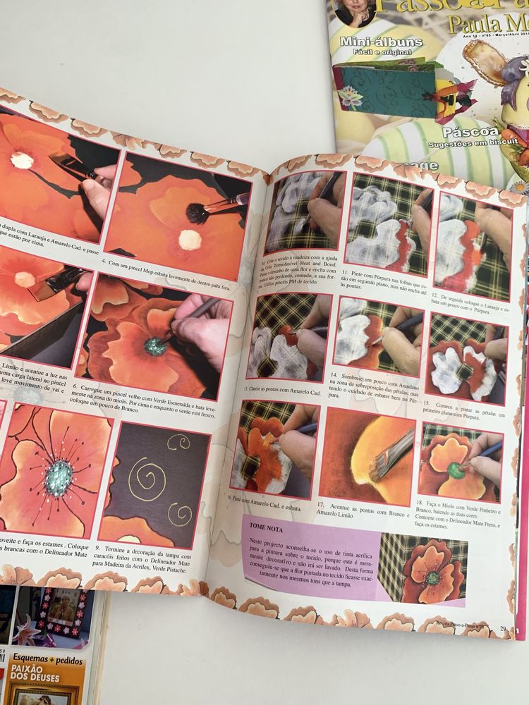 Conjunto 3 Revistas Paula Mendes / Linhas e Pontos