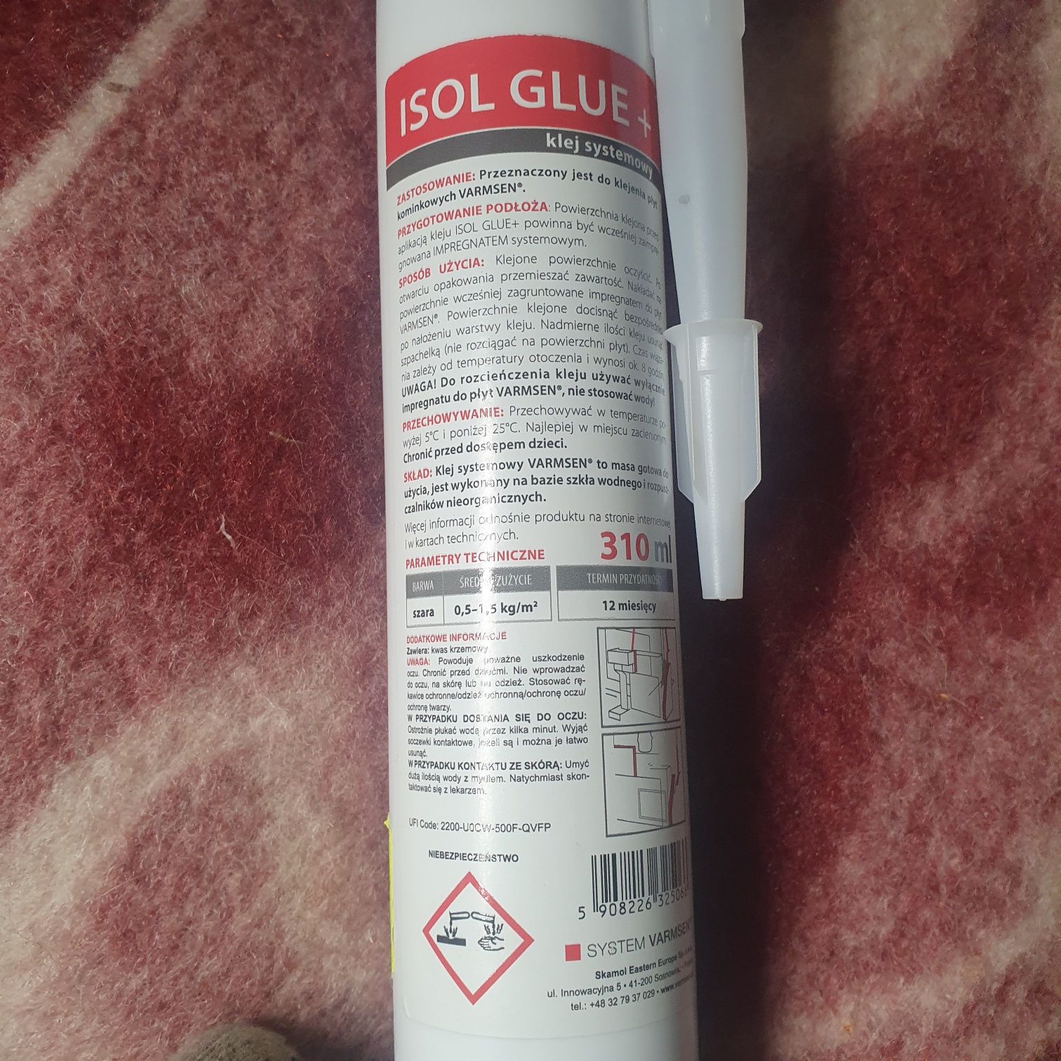 Klej systemowy Varmsen Isol Glue+ 310 ml