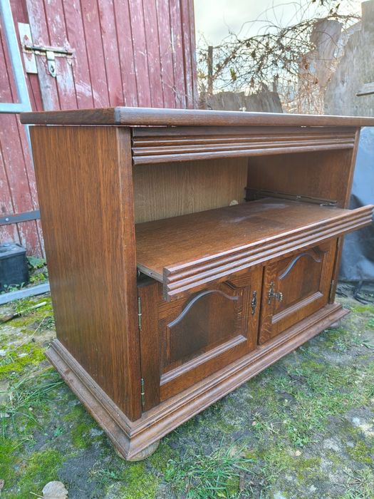 Komoda rtv zabytkowa litego drewno