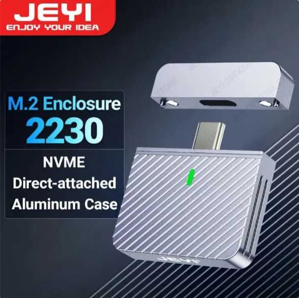 Внешний  карман, адаптер JEYI M.2 NVMe 2230 PCIe SSD to USB 3.2