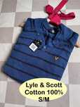 Lyle & Scott sweterek luksusowy paski S/M cotton 100% nowy
