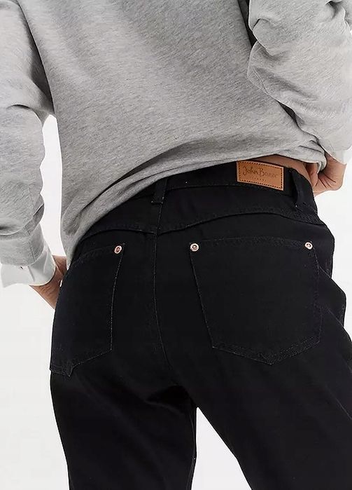 B.P.C jeansy granatowe ze stretchem wywinięte nogawki ^40