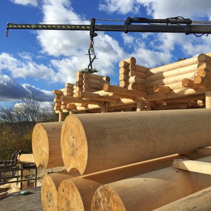 BALE DREWNIANE NA DOM - bale toczone okrągłe 180 mm