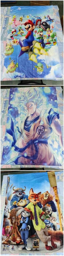 poster em tecido para quarto  Dragon Ball-super mario-Naruto