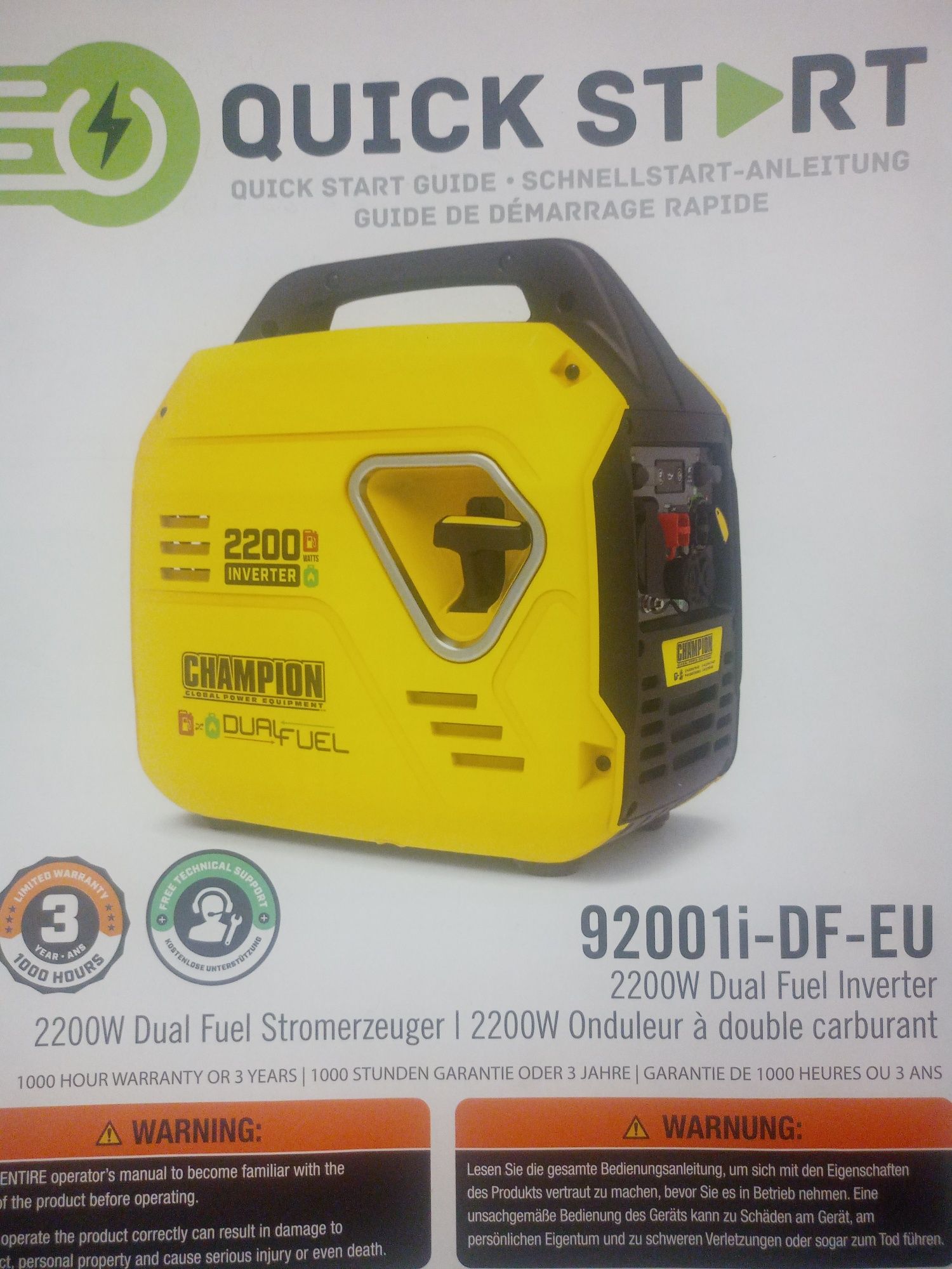 Генератор Champion 2200w