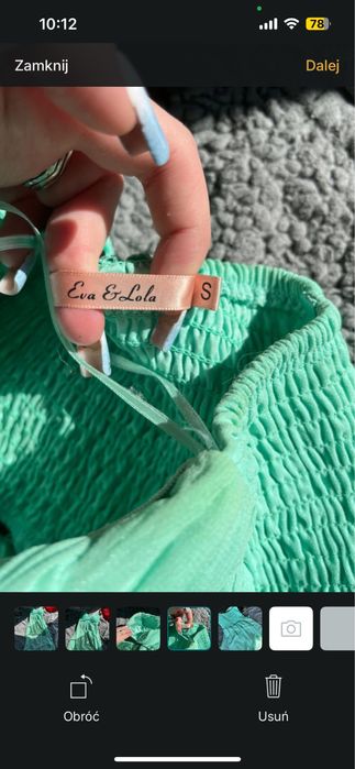 Zielona sukienka tiulowa z cekinami