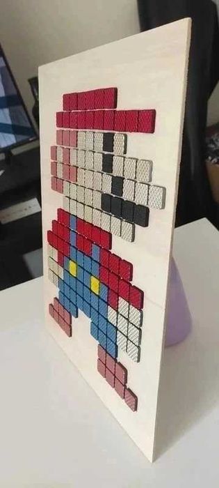 Placa Decorativa Super Mario Nintendo 8-Bits