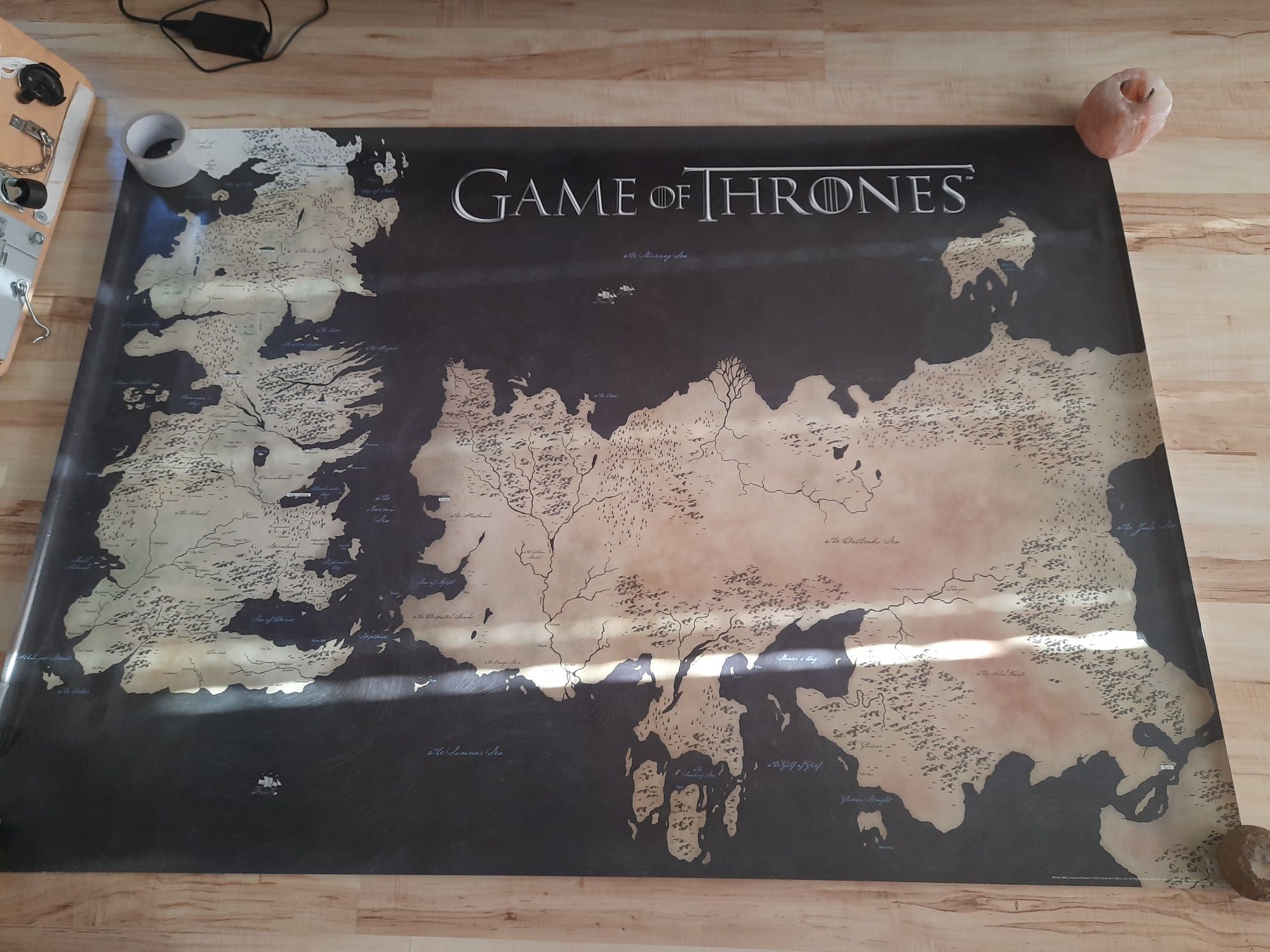 Plakat Game of Thrones - mapa Westeros & Essos