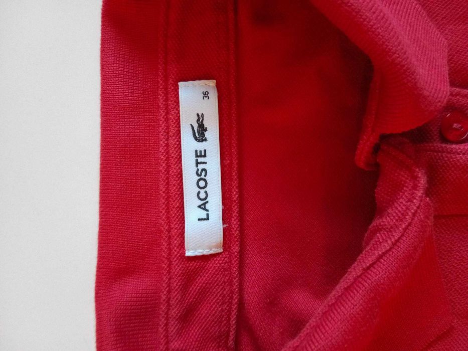 Polo Lacoste feminino tamanho 36, usado em bom estado