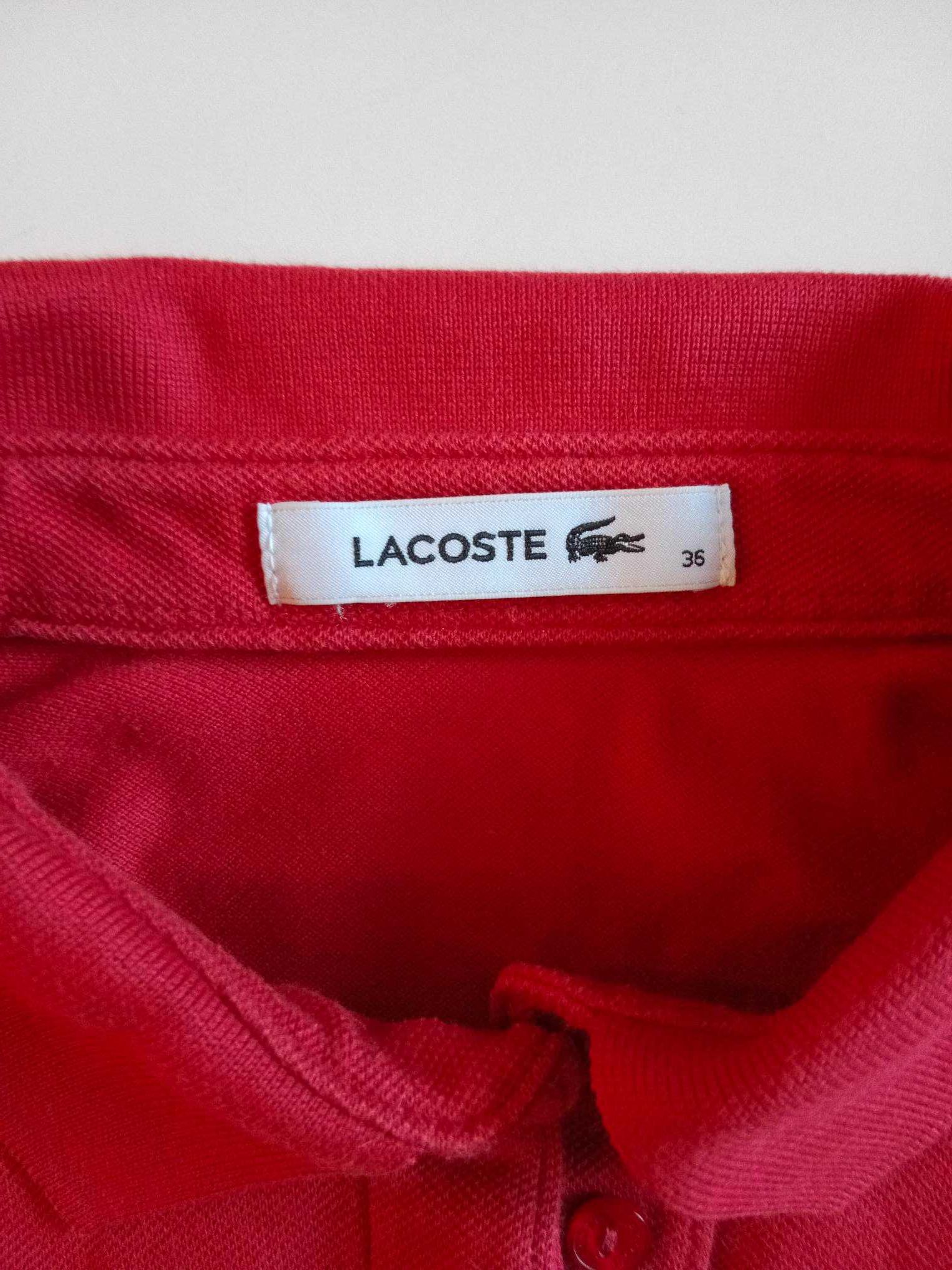 Polo Lacoste feminino tamanho 36, usado em bom estado