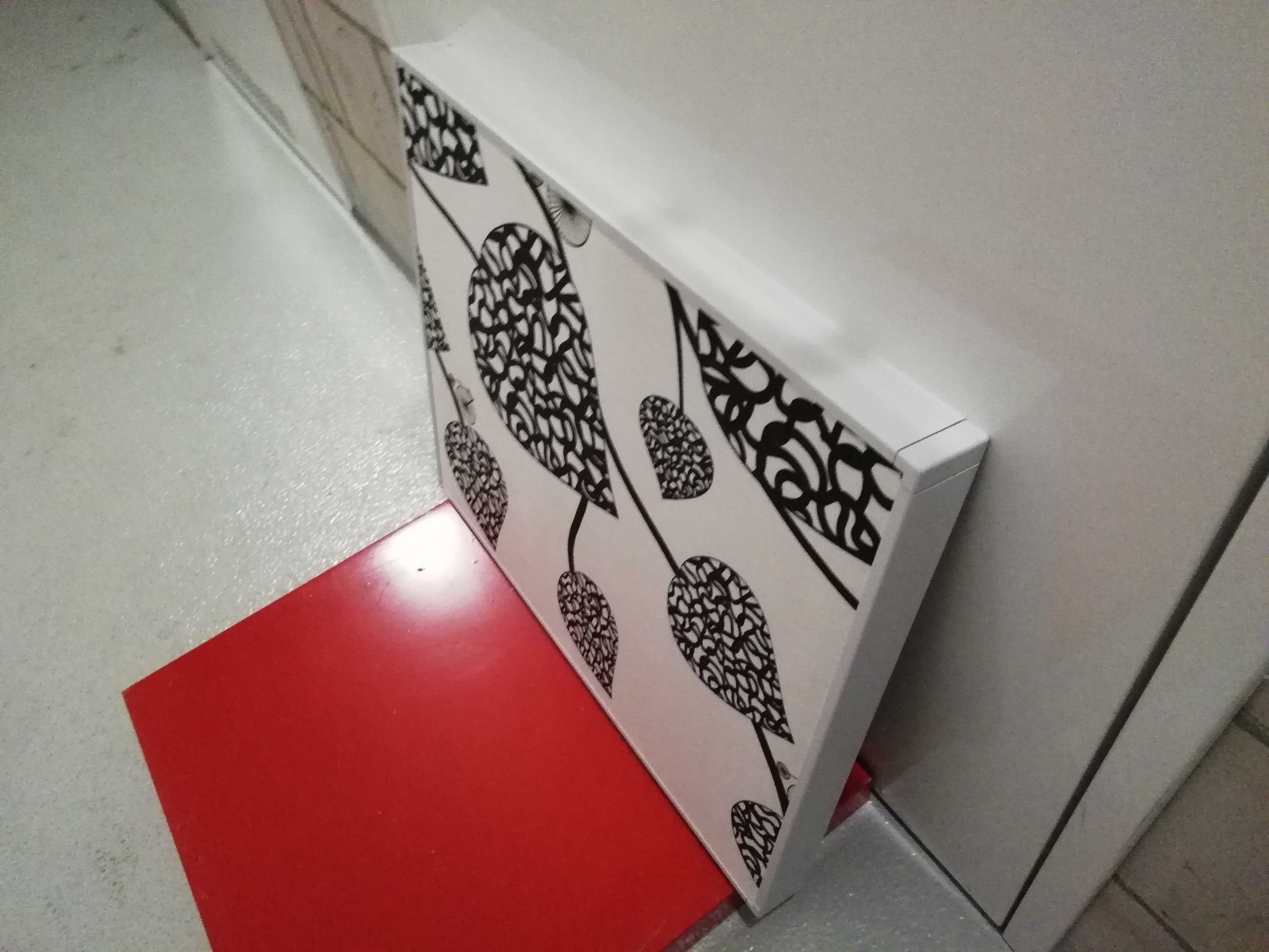 Obraz grafika 50x60 cm abstrakcja bicykle liście czarno-biały