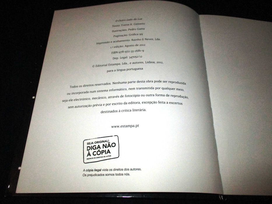 Livro O Outro lado da Lua Yvette K. Centeno