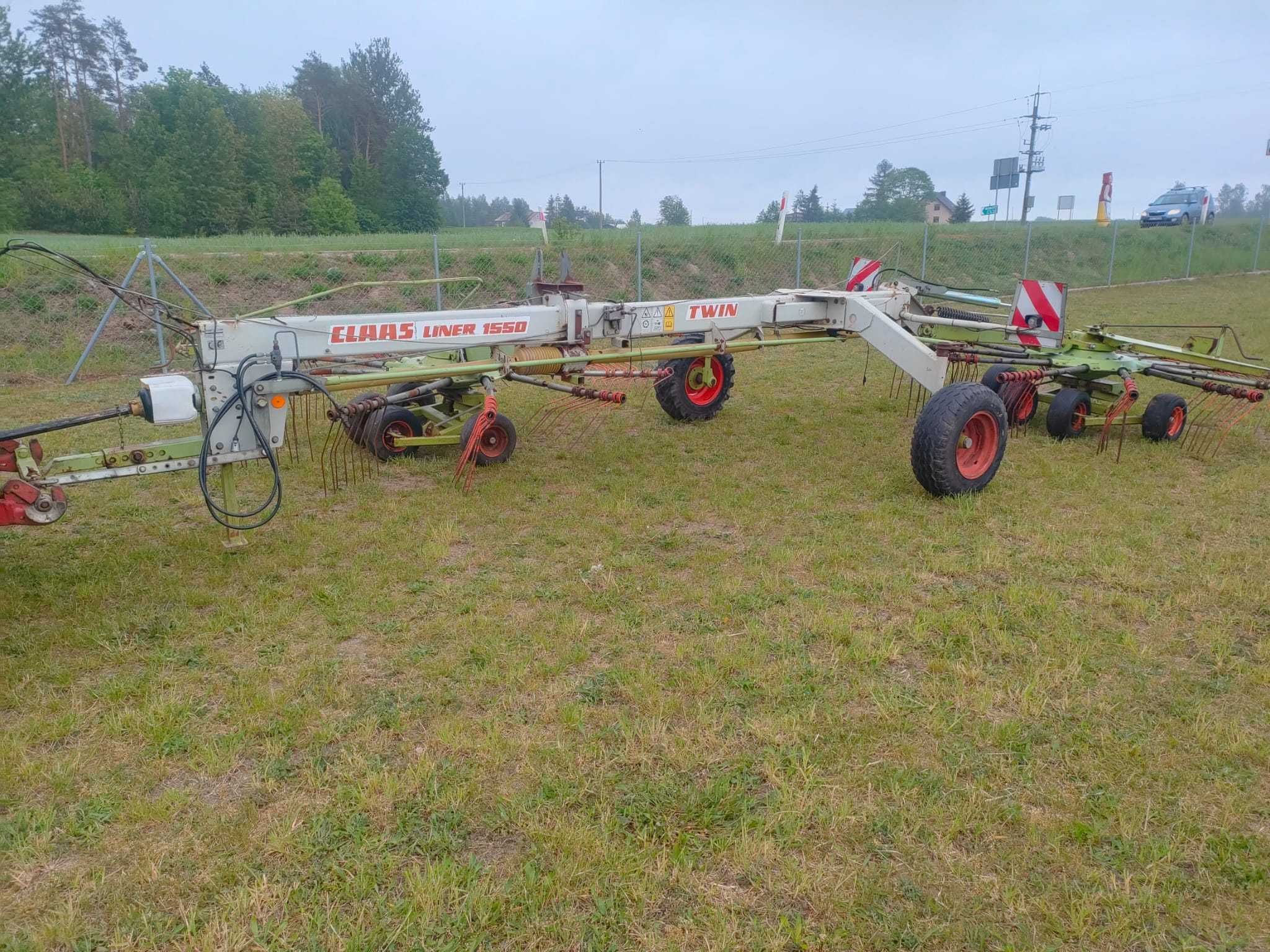 Zgrabiarka Claas Liner 1550 TWIN przetrząsarka przewracarka Krone