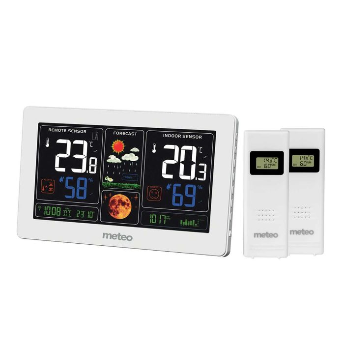 Stacja pogody SP100 Meteo - zegar DCF, czujka, zasilacz - OUTLET!!!
